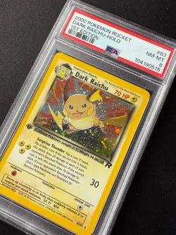 83/82 Dark Raichu 1st Edition PSA 8 Holo Team Rocket Base Pokemon Card WOTC - Image 3