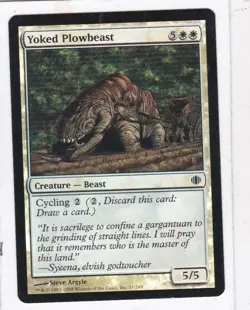 MTG: Shards of Alara: Foil: Yoked Plowbeast - Image 1