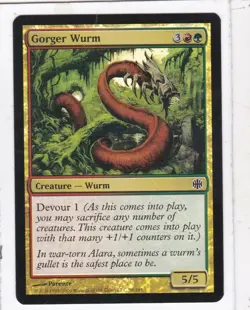 MTG: Alara Reborn: Foil: Gorger Wurm - Image 1