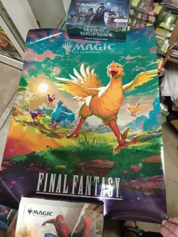Foil promo poster Final fantasy MTG magic Chocobo - Image 1