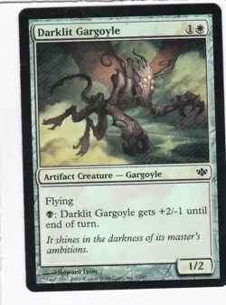 MTG: Conflux: Foil: Darklit Gargoyle - Image 1