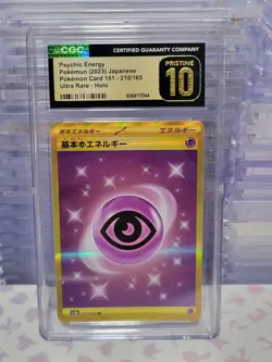 Psychic Energy 210/165 CGC Pristine 10 Ultra Rare Holo Japanese Pokemon SV2A - Image 1