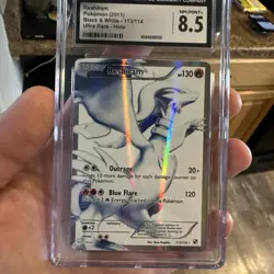 Reshiram 2011 Black & White 113/114 Ultra Rare Holo Pokemon CGC 8.5 NM-Mint Plus - Image 1