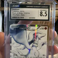 Reshiram 2011 Black & White 113/114 Ultra Rare Holo Pokemon CGC 8.5 NM-Mint Plus - Image 5