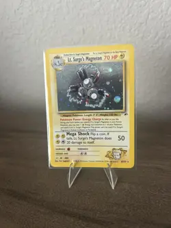 Pokemon TCG Lt. Surge's Magneton Gym Heroes 8/132 Holo Unlimited Rare - Image 1