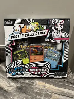 Pokemon TCG Scarlet & Violet Black Bolt & White Flare Unova Poster Collection - Image 1