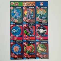 POKEMON 1st Movie 1999 Full Uncut Sheet SET #4 Master Trainer x Burger King CCG - Image 2