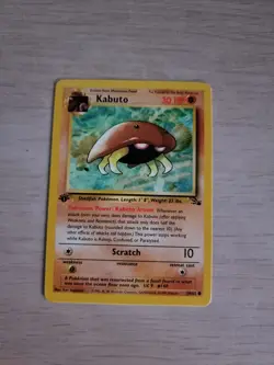 Pokemon Fossil Set 1st Edition Regular Finish Kabuto 50/62 LP-NM OC522 - Image 1