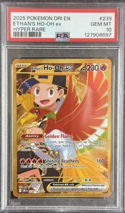 Ethan's Ho-Oh ex 239/182 Sv10: Destined Rivals Holo Hyper Rare PSA 10 Pokemon - Image 1