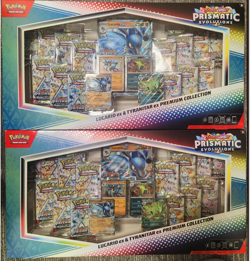 Pokemon Prismatic Evolutions Lucario Ex Tyranitar Ex Premium Collection Lot of 2 - Image 1