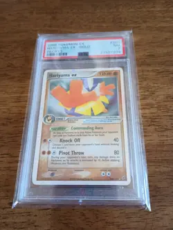 Pokemon PSA 7 NM Hariyama ex 100/107 EX Deoxys Ultra Rare Holo 2005 - Image 1