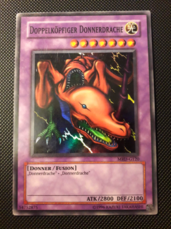 Yu-Gi-Oh! Doppelkopfiger Donnerdrache, MRD-G120, Super Rare, 2.A., Deutsch, LP - Image 1
