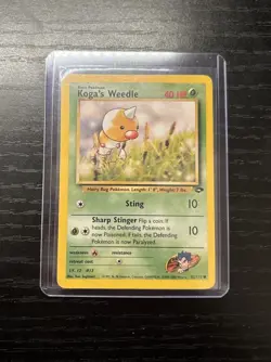 Pokemon TCG Koga's Weedle Card 82/132 Gym Heroes Series Near Mint - Image 1