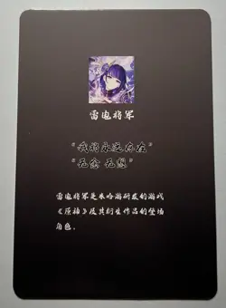 SEXY HEROINE WAIFU Raiden Shogun GENSHIN IMPACT ACG PREMIUM HOLOFOIL CARD NM - Image 2