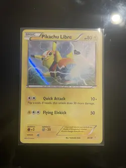 Pikachu Libre 30/30 Sun & Moon Exclusive Ultra Rare Holo Pokemon Card - Image 1
