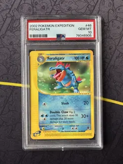 PSA 10 Feraligatr 46/165 Expedition Pokemon Card WOTC Rare Non Holo 2002 - Image 1
