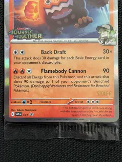 POKEMON JOURNEY TOGETHER PRERELEASE STAFF STAMPED 4 CARD PROMO PACK NEW & SEALED - Image 3