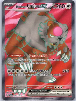 Bloodmoon Ursaluna ex 202/167 SV06: Twilight Masquerade - Pokemon Card - NM - Image 1