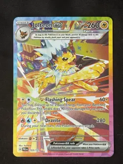 Pokemon TCG Jolteon EX Prismatic Evolutions Card 153/131 Fresh NM Condition - Image 1