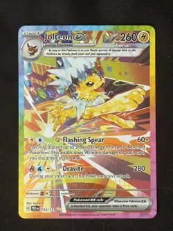 Pokemon TCG Jolteon EX Prismatic Evolutions Card 153/131 Fresh NM Condition - Image 2