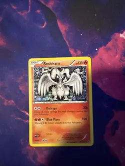 Pokemon TCG Reshiram Holo Rare Card 28/113 B&W Legendary Treasures NM - Image 1