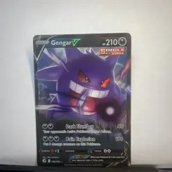 GENGAR V Holo Ultra Rare Pokemon Card Fusion Strike TCG 156/264 NM - Image 1