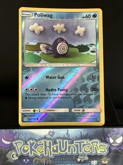 Pokemon Card Poliwag 30/149 Sun & Moon Base Reverse Holo Rare L/P - Image 1