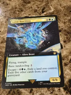 LUNAR HATCHLING Magic Gathering MTG Dr Who Extended Art - Image 1