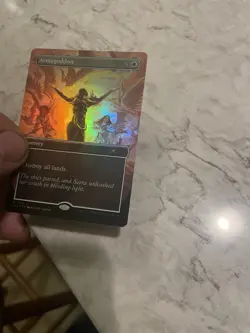 MTG Secret Lair Artist Series KIERAN YANNER Armageddon Rainbow Foil NM - In Hand - Image 2