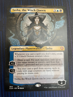 MTG Tasha, the Witch Queen Borderless Commander Legends Battle for Baldur's Gate - Image 1