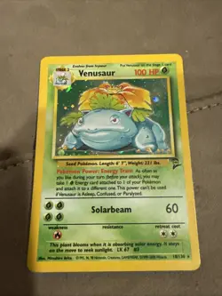 Pokemon TCG Venusaur Base Set 2 Holo Unlimited Rare Card 15/102 - Image 1