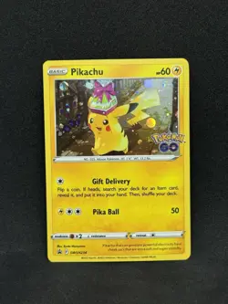 Pokemon-Pikachu SWSH234 Pokemon Go Stamp Promo Card - Image 1