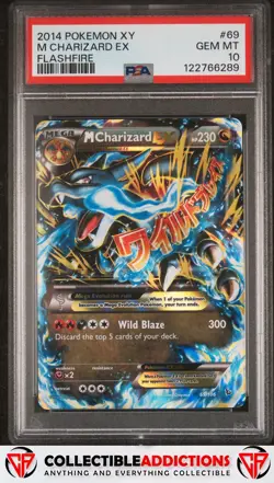 2014 Pokemon Xy Flashfire #69 M Charizard Ex Flashfire PSA 10 - Image 1