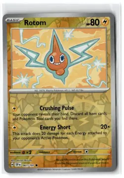 2024 Scarlet & Violet Series - Surging Sparks Rotom #61 Common Reverse Holo - Image 1