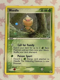 Pokemon TCG Weedle 86/112 Ultra Rare Holo MP/LP - Image 1