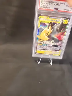 2019 POKEMON SUN & MOON TEAM UP #33 PIKACHU & ZEKROM GX PSA 10 - Image 3
