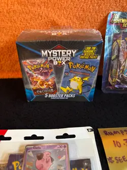 Pokemon Walmart Mystery Power Box 5 Booster Packs + Sealed Lot , blisters - Image 2