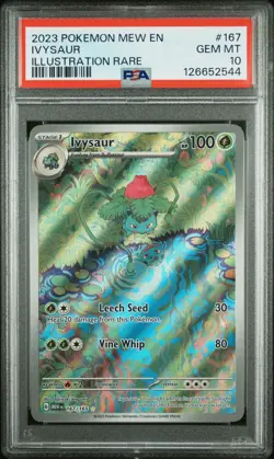 2023 POKEMON MEW EN-151 ILLUSTRATION RARE #167 IVYSAUR PSA 10 - Image 1