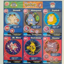 POKEMON 1st Movie 1999 Full Uncut Sheet SET #2 Master Trainer x Burger King CCG - Image 3