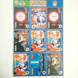 POKEMON 1st Movie 1999 Full Uncut Sheet SET #2 Master Trainer x Burger King CCG - Image 5