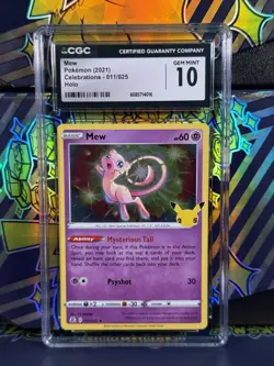 2021 POKEMON CELEBRATIONS MEW 011/025 CGC GEM MINT 10 - Image 1