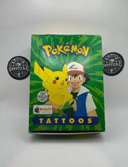 1999 Topps Merlin Pokemon Tattoo Box - 50 Packs per box - **PSA Eligible** - Image 1