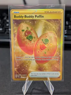 2024 POKEMON BUDDY-BUDDY POFFIN 223/167 TWILIGHT MASQUERADE HYPER RARE GOLD - NM - Image 1