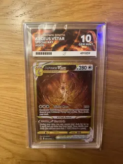 Pokemon TCG Arceus VSTAR GG70/GG70 Crown Zenith Galarian Gallery Ace 10 - Image 1