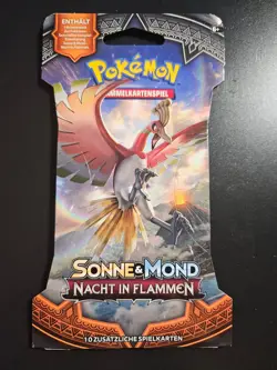 Pokemon TCG Deutsch Sonne&Mond Nacht In Flammen Sleeved Booster | OVP & Sealed - Image 1