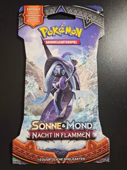 Pokemon TCG Deutsch Sonne&Mond Nacht In Flammen Sleeved Booster | OVP & Sealed - Image 3
