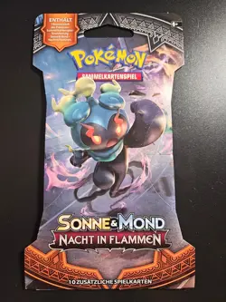 Pokemon TCG Deutsch Sonne&Mond Nacht In Flammen Sleeved Booster | OVP & Sealed - Image 4
