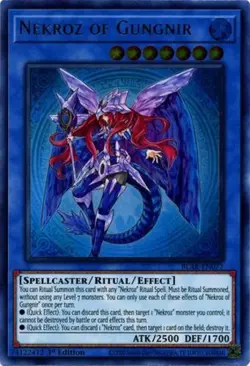 x3 Nekroz of Gungnir - BLAR-EN077 - Ultra Rare - 1st Edition Yu-Gi-Oh! M/NM - Image 1
