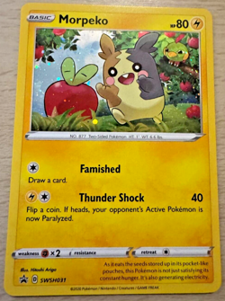 Pokemon TCG Morpeko SWSH031 Sword & Shield Black Star Promo Holo Card - Image 1