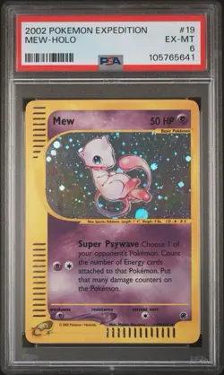 PSA 6 Mew #19 2002 Pokemon Expedition Holo Graded Pokemon Card - Image 1